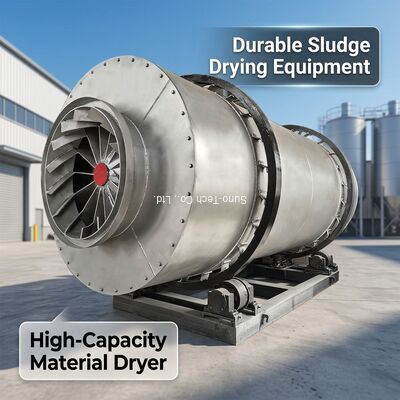 Limestone Sludge Powder / Gypsum Powder Rotary Dryer River Sand Silica Sand Sludge rotary drying equipment