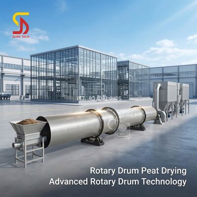 High Productivity Biomass Industrial Salt Rotary Sludge Dryer Peat Drum Drying Equipment