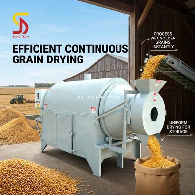 Multifunctional Rotary Dryer with PLC Automatic Control and Stainless Steel Lining for Grain and Seed Drying