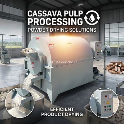 Bread Bran Protein Powder Small Rotary Dryer Cassava Pulp Various Powdered Products
