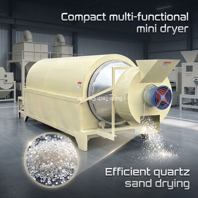 Small Sized Multi Functional Mini Rotary Dryer Equipment Quartz Sand Kaolin Rotary Dryer