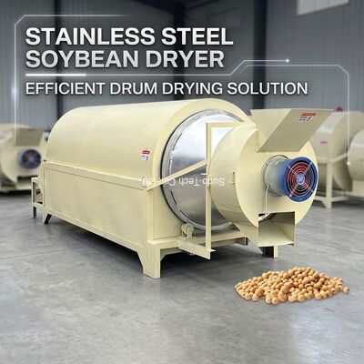 Stainless Steel Soybean Small Drum Dryer Large Capacity Grain Drum Dryer