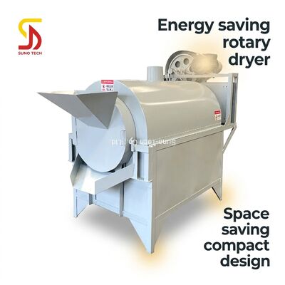 Compact Stainless Steel Food Rotary Dryer with Efficient Drying and Energy Efficient Design