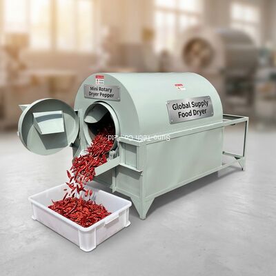 Global Supply Dehydrator Mini Rotary Dryer For Pepper Goji Berry Fruit Pulp