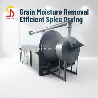 Compact Household LPG Rotary Drum Dryer with 3mm Cylinder Thickness for Efficient Drying of Food Spices and Grains