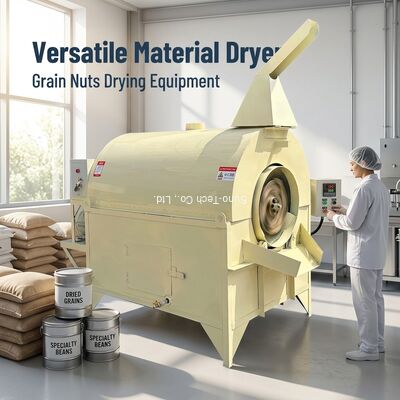 Grain Nuts Coffee Bean Drum Small Rotary Dryer Sludge Ore Slag Compound Fertilizer Slag Kaolin Dryer