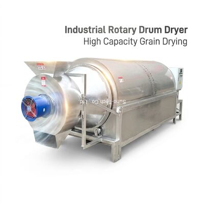 Large Capacity Grain Rice Seed Mini Rotary Drum Dryer Corn Rice Wheat Sorghum Drum Dryer