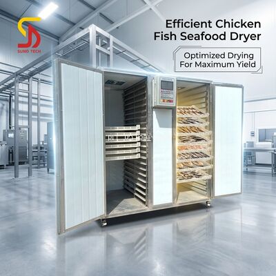 New Industrial Food Drying Oven Chicken Fish And Seafood Tray Drying Oven Machine 620kg/H