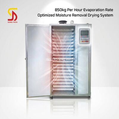 Forno per l'essiccazione industriale con 850 kg/h di evaporazione, deumidificatore da 680 W e capacità di 100-200 kg per la produzione alimentare commerciale