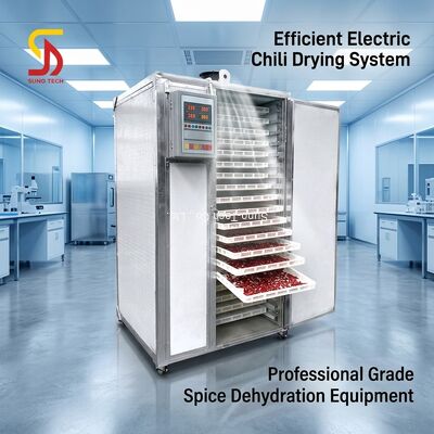 Automatic Chili Dryer Machine Electric Pepper Drying Equipment Uniform Airflow for Spices Powder Production