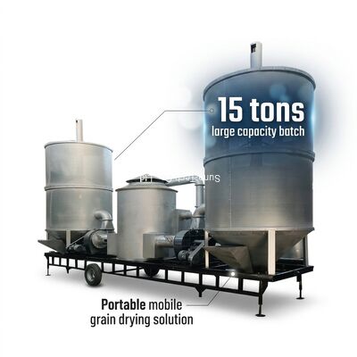 Portable 15tons Per Batch Mobile Rice Dryer Machine Diesel Corn Grain Dryer