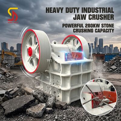 Heavy Duty Granite And Basalt Stone Jaw Crusher Machine 180r/Min 280 kW