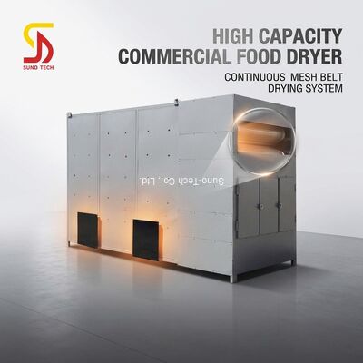 Food Grade Mesh Belt Dryer for High Productivity and Energy Saving in Dehydrated Vegetables and Fruits