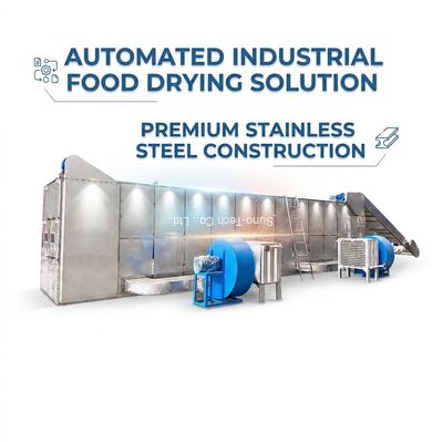 Automatic Stainless Steel Energy Saving Mesh Belt Dryer for Industrial Food Processing