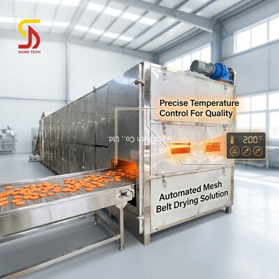 Continuous Operation Mesh Belt Dryer with Precise Temperature Control for Energy-Saving Drying of Building Materials