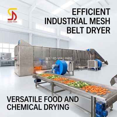 Automatic Multifunctional Energy Saving Mesh Belt Dryer Industrial Drying Machine for Food and Chemicals