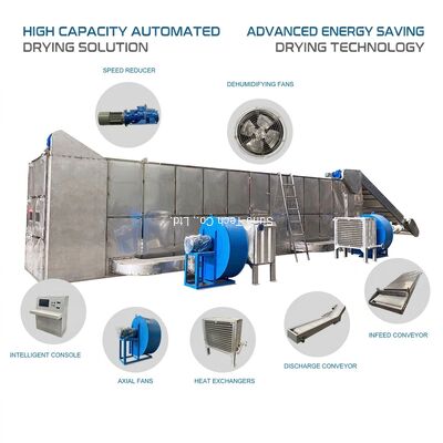 Automatic Energy Saving Multifunctional Mesh Belt Dryer Continuous Mesh Belt Drying Machine