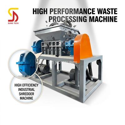190mm Blade Hdd Hard Disk Shredder Machine Scrap Car Tire Solid Waste Shredding Machine
