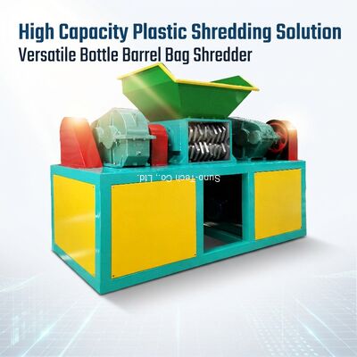 0.8-1.2t/H Plastic Bottle Shredder Machine Plastic Bag Plastic Barrel Shredder ZQ400 Reducer