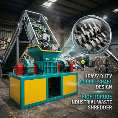 High Capacity Double Shaft Shredder 380V Electric Shredding Machine ZQ650 Reducer