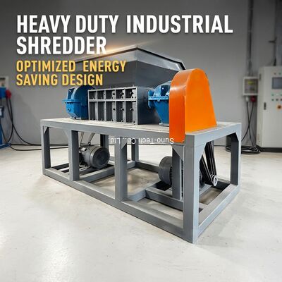 Energy Saving Automatic Waste Shredding Machine  ZQ500 Reducer 2800*1200*1700mm