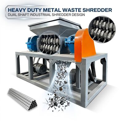 Copper Wire Scrap Iron Shredders Cylindrical Two Shaft Shredder Equipment