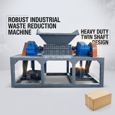 15kw Municipal Solid Waste Twin Shaft Shredder Automatic For Carton