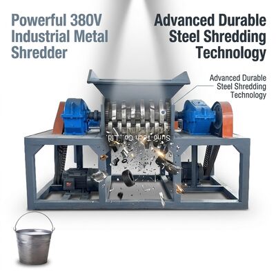 380v/60hz Double Shaft Metal Shredder Machine Scrap Iron And Steel Shredder Machine
